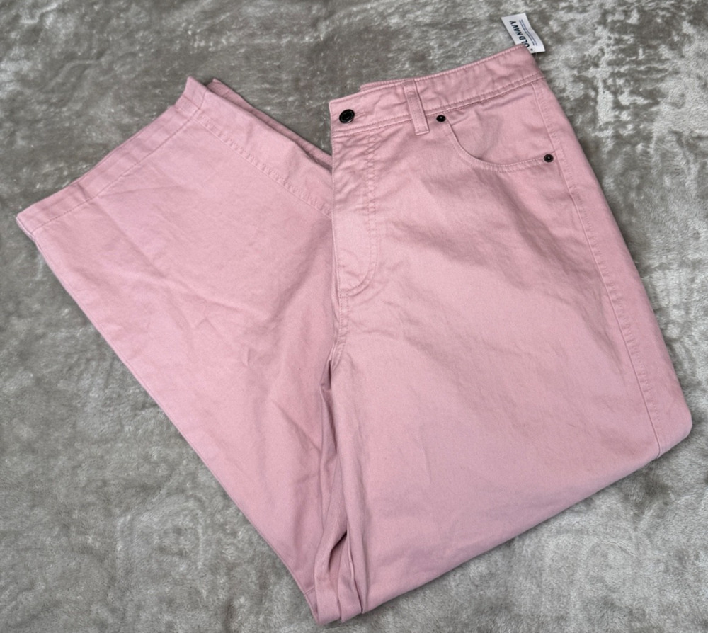 Old Navy Pink Cotton Chino Extra High Rise Barrel Leg Pants Womens Size 6 NWT